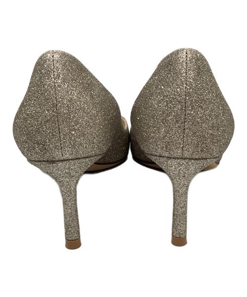 JIMMY CHOO（ジミーチュウ）JIMMY CHOO (ジミーチュウ) グリッターパンプス グレー サイズ:35の古着・服飾アイテム