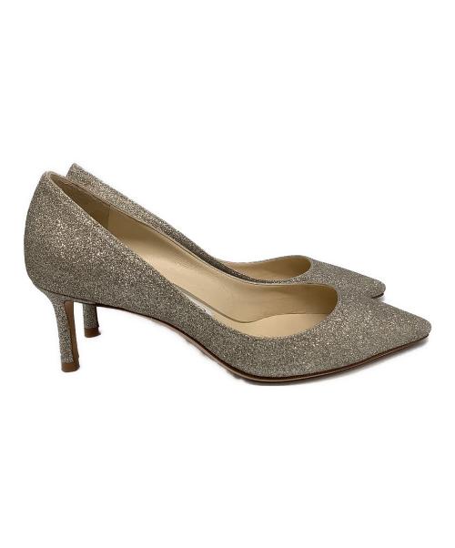 JIMMY CHOO（ジミーチュウ）JIMMY CHOO (ジミーチュウ) グリッターパンプス グレー サイズ:35の古着・服飾アイテム
