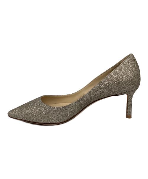 JIMMY CHOO（ジミーチュウ）JIMMY CHOO (ジミーチュウ) グリッターパンプス グレー サイズ:35の古着・服飾アイテム