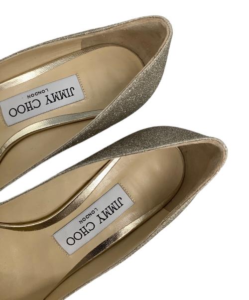 JIMMY CHOO（ジミーチュウ）JIMMY CHOO (ジミーチュウ) グリッターパンプス グレー サイズ:35の古着・服飾アイテム