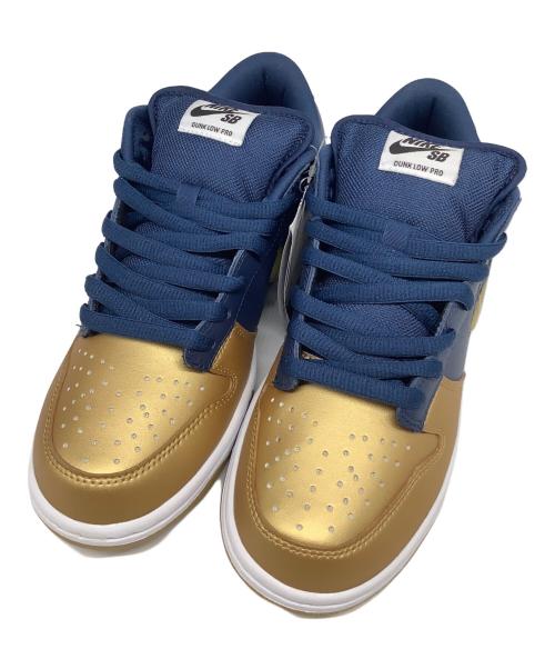 NIKE SB（ナイキエスビー）NIKE SB (ナイキエスビー) Supreme (シュプリーム) Dunk Low OG（ダンクロー） ネイビー×ゴールド サイズ:US7 未使用品の古着・服飾アイテム