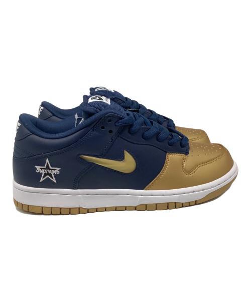 NIKE SB（ナイキエスビー）NIKE SB (ナイキエスビー) Supreme (シュプリーム) Dunk Low OG（ダンクロー） ネイビー×ゴールド サイズ:US7 未使用品の古着・服飾アイテム