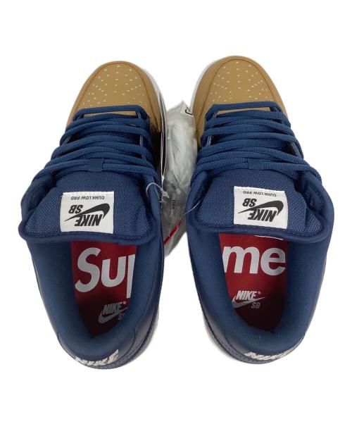 NIKE SB（ナイキエスビー）NIKE SB (ナイキエスビー) Supreme (シュプリーム) Dunk Low OG（ダンクロー） ネイビー×ゴールド サイズ:US7 未使用品の古着・服飾アイテム