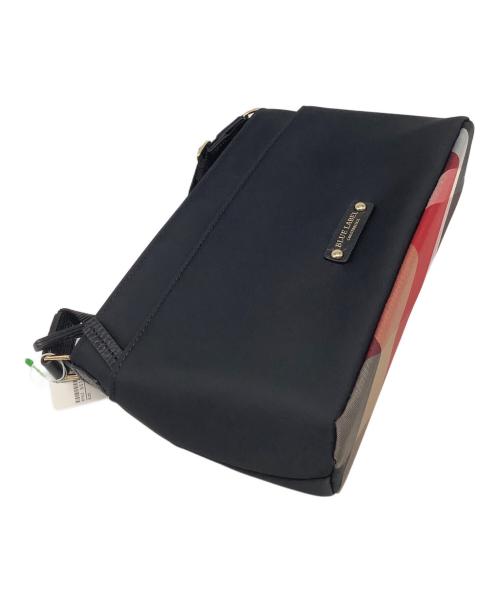 BLUE LABEL CRESTBRIDGE（ブルーレーベルクレストブリッジ）BLUE LABEL CRESTBRIDGE (ブルーレーベルクレストブリッジ) パーシャルクレストブリッジチェックナイロンミニショルダー ブラック 未使用品の古着・服飾アイテム