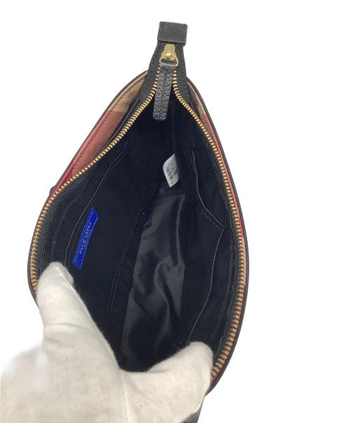 BLUE LABEL CRESTBRIDGE（ブルーレーベルクレストブリッジ）BLUE LABEL CRESTBRIDGE (ブルーレーベルクレストブリッジ) パーシャルクレストブリッジチェックナイロンミニショルダー ブラック 未使用品の古着・服飾アイテム