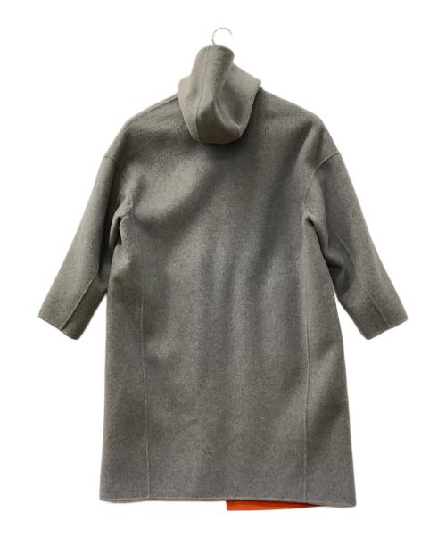 ADORE（アドーア）ADORE (アドーア) ノーカラーリバーロングコート オレンジ サイズ:38の古着・服飾アイテム