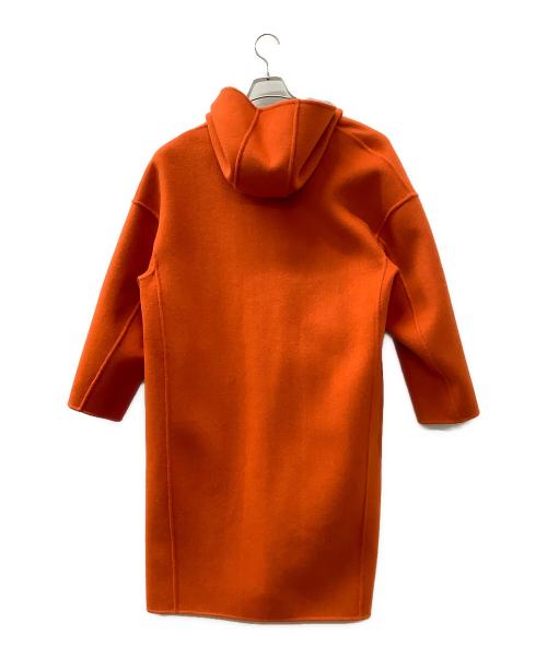 ADORE（アドーア）ADORE (アドーア) ノーカラーリバーロングコート オレンジ サイズ:38の古着・服飾アイテム