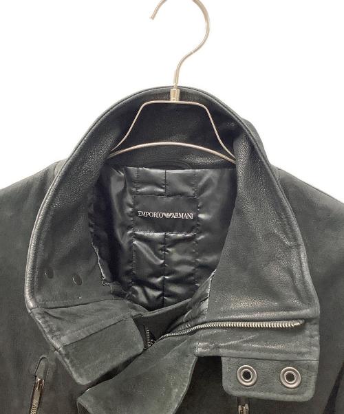 GIORGIO ARMANI（ジョルジョアルマーニ）GIORGIO ARMANI (ジョルジョアルマーニ) レザーコート ブラック サイズ:34の古着・服飾アイテム