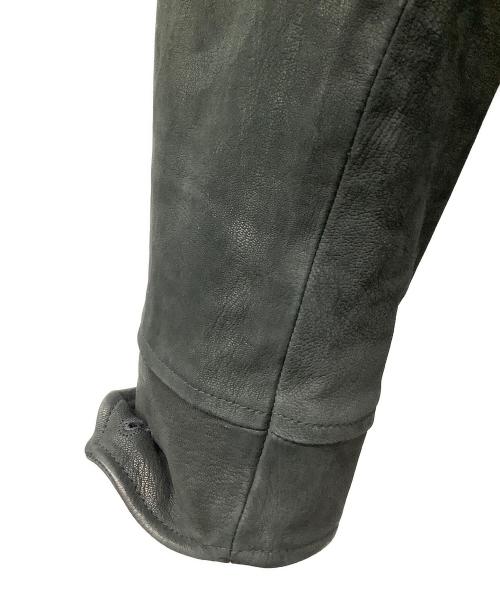 GIORGIO ARMANI（ジョルジョアルマーニ）GIORGIO ARMANI (ジョルジョアルマーニ) レザーコート ブラック サイズ:34の古着・服飾アイテム