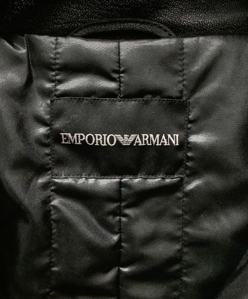 GIORGIO ARMANI（ジョルジョアルマーニ）GIORGIO ARMANI (ジョルジョアルマーニ) レザーコート ブラック サイズ:34の古着・服飾アイテム