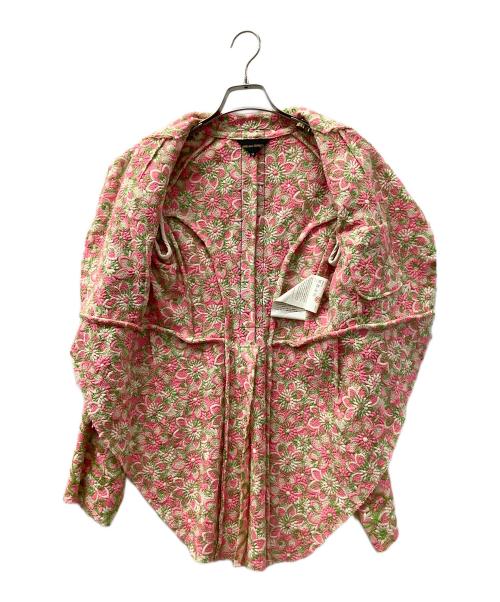 COMME des GARCONS（コムデギャルソン）COMME des GARCONS (コムデギャルソン) テーラードジャケット グリーン×ピンク サイズ:Mの古着・服飾アイテム