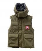 CANADA GOOSEカナダグース）の古着「HUDSON　ダウンベスト」｜オリーブ