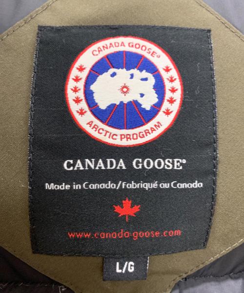CANADA GOOSE（カナダグース）CANADA GOOSE (カナダグース) HUDSON　ダウンベスト オリーブ サイズ:Lの古着・服飾アイテム