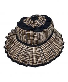 Lorna Murray（ローナマーレイ）の古着「ハット」｜ブラック×ベージュ