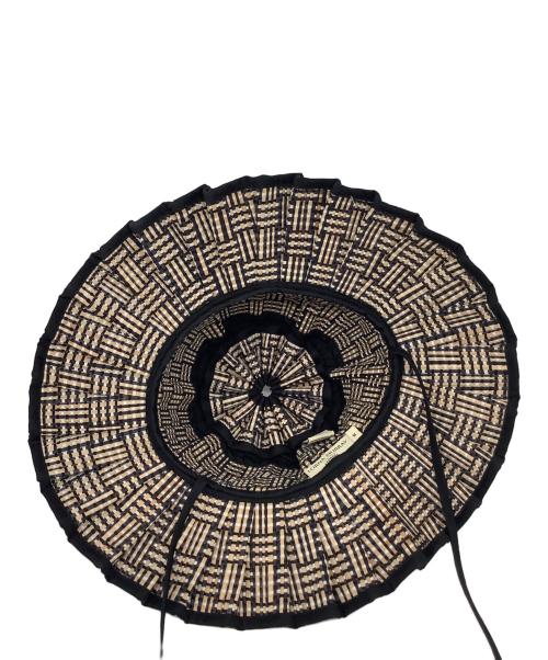 Lorna Murray（ローナマーレイ）Lorna Murray (ローナマーレイ) ハット ブラック×ベージュ サイズ:Mの古着・服飾アイテム