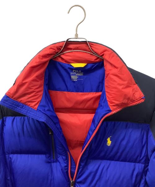 POLO RALPH LAUREN（ポロ・ラルフローレン）POLO RALPH LAUREN (ポロ・ラルフローレン) ダウンジャケット ネイビー×ブルー サイズ:Lの古着・服飾アイテム