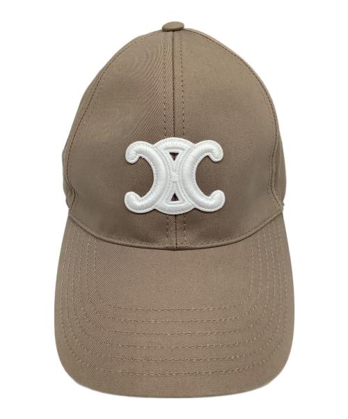 CELINE（セリーヌ）CELINE (セリーヌ) トリオンフベースボールキャップ ブラウン サイズ:Sの古着・服飾アイテム
