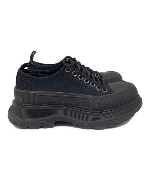 ALEXANDER McQUEEN（アレキサンダーマックイーン）ALEXANDER McQUEEN (アレキサンダーマックイーン) トレッドスリックレースアップスニーカー ブラック サイズ:40の古着・服飾アイテム