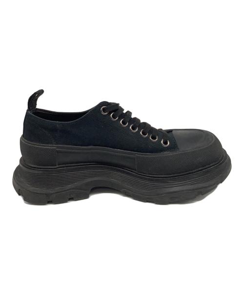 ALEXANDER McQUEEN（アレキサンダーマックイーン）ALEXANDER McQUEEN (アレキサンダーマックイーン) トレッドスリックレースアップスニーカー ブラック サイズ:40の古着・服飾アイテム