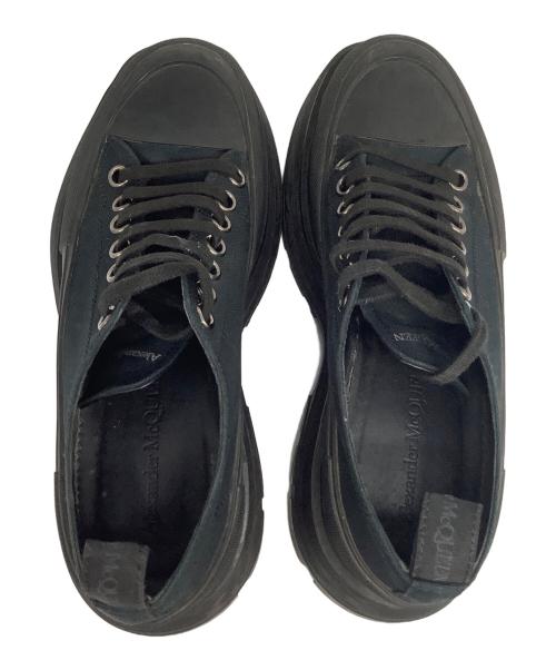 ALEXANDER McQUEEN（アレキサンダーマックイーン）ALEXANDER McQUEEN (アレキサンダーマックイーン) トレッドスリックレースアップスニーカー ブラック サイズ:40の古着・服飾アイテム