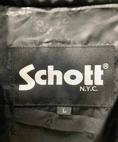 nano・universe（ナノ・ユニバース）nano・universe (ナノ・ユニバース) Schott (ショット) レザーフードパーカー ブラック サイズ:L 未使用品の古着・服飾アイテム