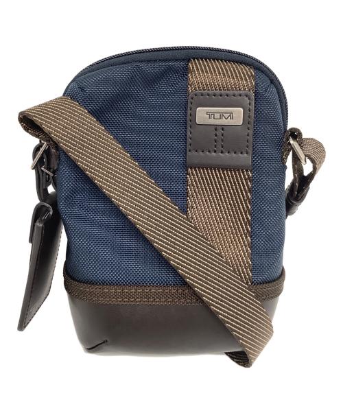 TUMI（トゥミ）TUMI (トゥミ) ショルダーポーチ ネイビー×ブラウンの古着・服飾アイテム