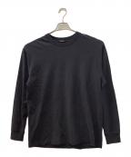 COMOLIコモリ）の古着「コットンジャージ 長袖Tシャツ」｜ブラック
