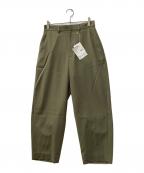 SOFTHYPHENソフトハイフン）の古着「WOOLY SERGE TROUSERS」｜オリーブ