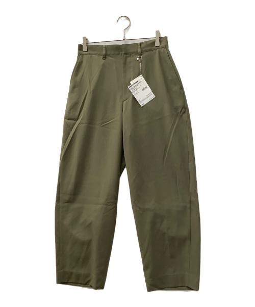 SOFTHYPHEN（ソフトハイフン）SOFTHYPHEN (ソフトハイフン) WOOLY SERGE TROUSERS オリーブ サイズ:02 未使用品の古着・服飾アイテム