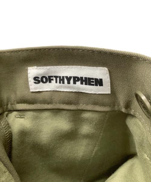 SOFTHYPHEN（ソフトハイフン）SOFTHYPHEN (ソフトハイフン) WOOLY SERGE TROUSERS オリーブ サイズ:02 未使用品の古着・服飾アイテム