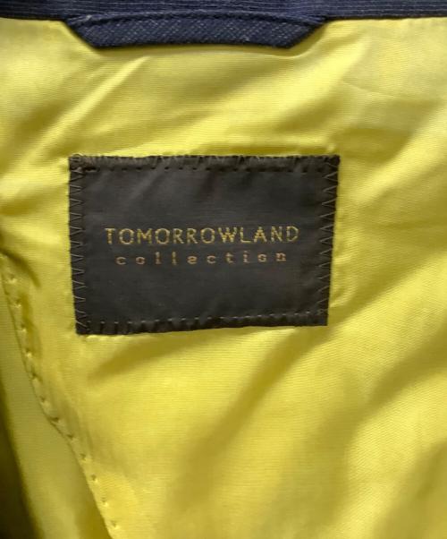TOMORROW LAND（トゥモローランド）TOMORROW LAND (トゥモローランド) シルキーシャンブレー セミピークドラペルジャケット ネイビー サイズ:38の古着・服飾アイテム