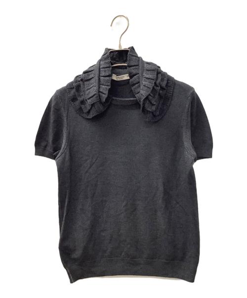 PRADA（プラダ）PRADA (プラダ) 薄手ニット グレー サイズ:42の古着・服飾アイテム