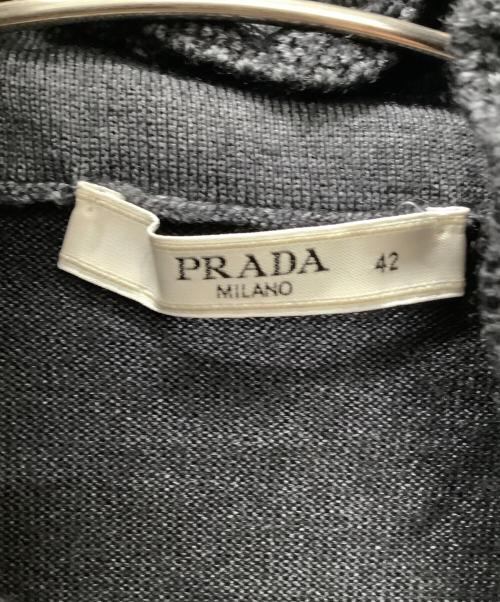 PRADA（プラダ）PRADA (プラダ) 薄手ニット グレー サイズ:42の古着・服飾アイテム