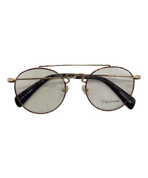 YOHJI YAMAMOTO（ヨウジヤマモト）YOHJI YAMAMOTO (ヨウジヤマモト) 眼鏡 ブラック×ゴールドの古着・服飾アイテム