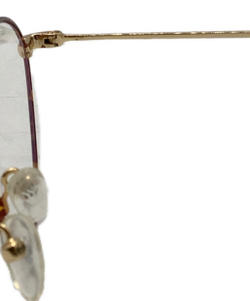 YOHJI YAMAMOTO（ヨウジヤマモト）YOHJI YAMAMOTO (ヨウジヤマモト) 眼鏡 ブラック×ゴールドの古着・服飾アイテム