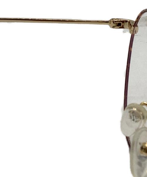 YOHJI YAMAMOTO（ヨウジヤマモト）YOHJI YAMAMOTO (ヨウジヤマモト) 眼鏡 ブラック×ゴールドの古着・服飾アイテム