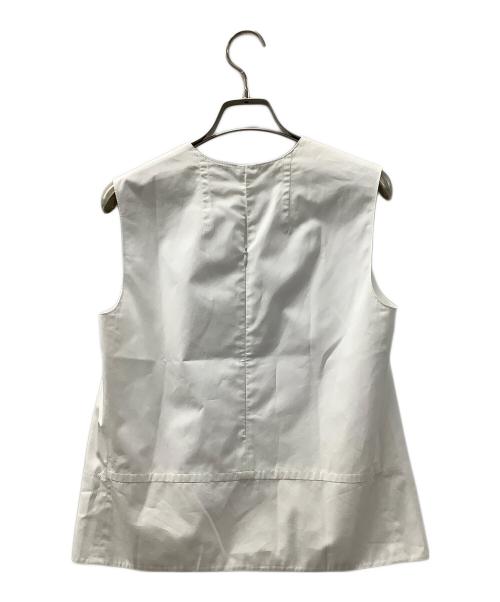 HERMES（エルメス）HERMES (エルメス) ノースリーブブラウス ホワイト サイズ:36の古着・服飾アイテム