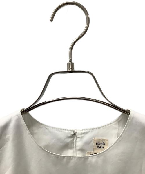 HERMES（エルメス）HERMES (エルメス) ノースリーブブラウス ホワイト サイズ:36の古着・服飾アイテム