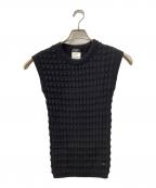 CHANELシャネル）の古着「ノースリーブニット」｜ブラック