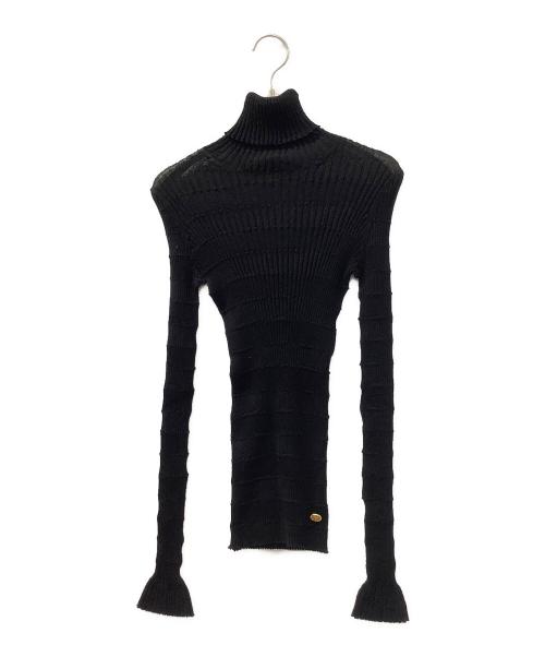 CHANEL（シャネル）CHANEL (シャネル) 薄手ニット ブラック サイズ:38の古着・服飾アイテム
