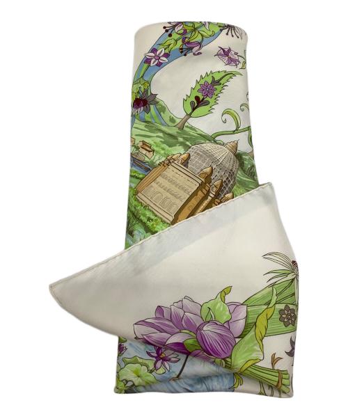 HERMES（エルメス）HERMES (エルメス) カレ90 SARASVATI (サラスヴァティ) ベージュの古着・服飾アイテム