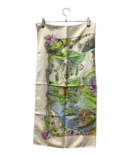 HERMES（エルメス）HERMES (エルメス) カレ90 SARASVATI (サラスヴァティ) ベージュの古着・服飾アイテム