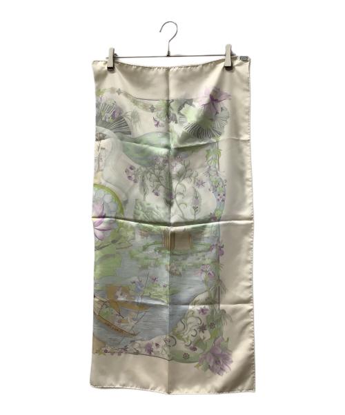 HERMES（エルメス）HERMES (エルメス) カレ90 SARASVATI (サラスヴァティ) ベージュの古着・服飾アイテム