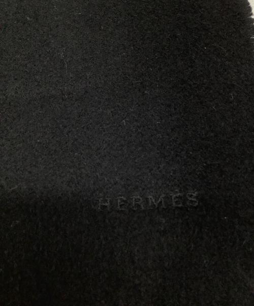 HERMES（エルメス）HERMES (エルメス) カシミヤストール ブラックの古着・服飾アイテム