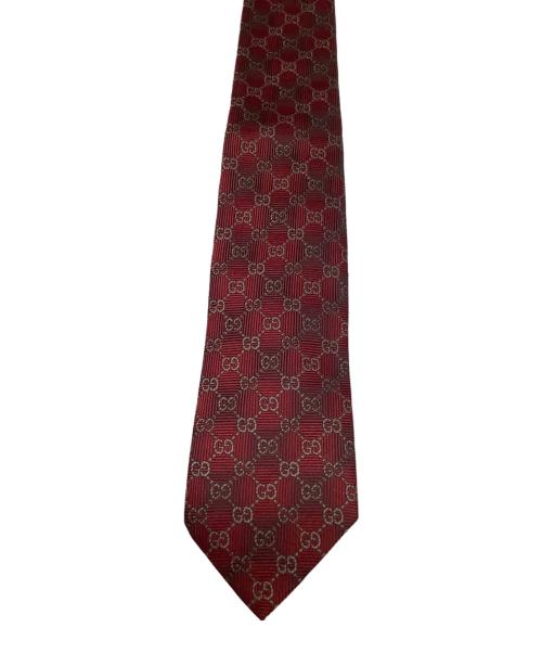 GUCCI（グッチ）GUCCI (グッチ) GG 	シルクネクタイ ボルドー サイズ:-の古着・服飾アイテム