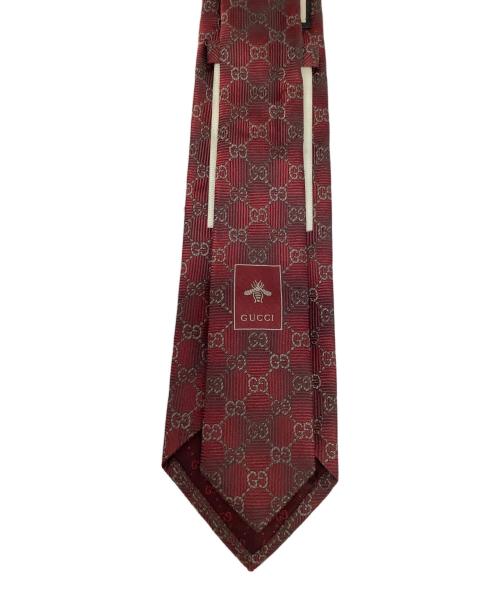 GUCCI（グッチ）GUCCI (グッチ) GG 	シルクネクタイ ボルドー サイズ:-の古着・服飾アイテム