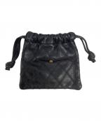 CHANELシャネル）の古着「マトラッセ ミニ巾着」｜ブラック