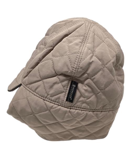 MONCLER（モンクレール）MONCLER (モンクレール) キルティングフライトキャップ ベージュ サイズ:Mの古着・服飾アイテム