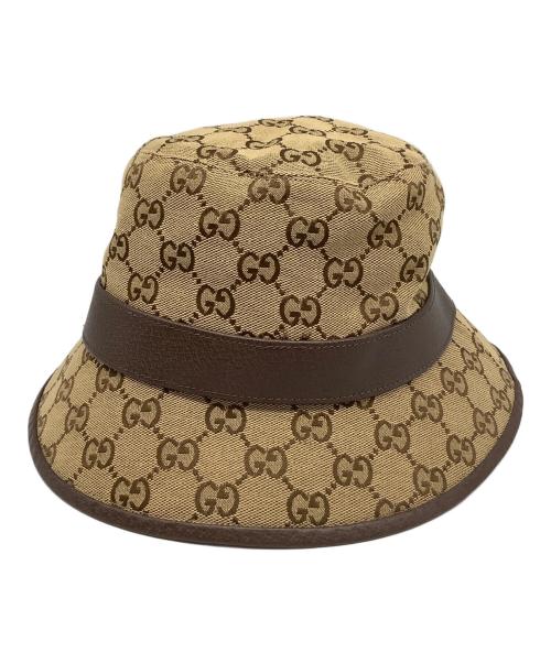 GUCCI（グッチ）GUCCI (グッチ) GG フェドラハット ベージュ サイズ:Mの古着・服飾アイテム