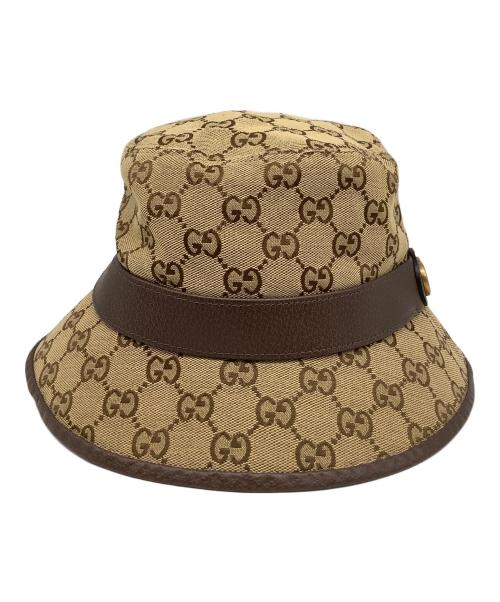 GUCCI（グッチ）GUCCI (グッチ) GG フェドラハット ベージュ サイズ:Mの古着・服飾アイテム